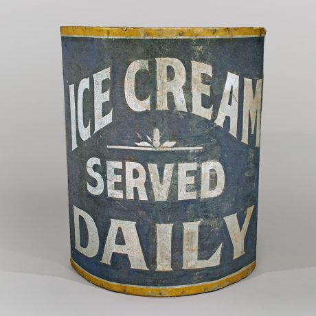 Advertising Trade Sign, "Ice Cream Served Daily"